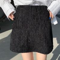 ราคา กระโปรงสั้นทรงเอผ้าลูกฟูกแต่งริ้ว กระโปรงลูกฟูก (16983865092)