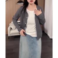 ราคา เสื้อผ้าถักคล้ายใส่สองชิ้นไซส์ใหญ่แบบใหม่ต้นฤดูใบไม้ร่วงเสื้อไหมพรมผู้หญิงต้นฤดูใบไม้ร่วงใส่แล้วดูผอมเพรียวสำหรับสาวอวบเสื้อคาร์ดิแกนคลุมท้องเสื้อคลุม (20510169461)