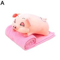 ราคา ผ้าห่มหมอนลายการ์ตูนตุ๊กตาหมูหมอนลายสัตว์2 In 1ผ้าห่มเด็กเครื่องปรับอากาศยัดไส้หมอนเบาะตุ๊กตาสัตว์ N8D5 (20820351129)