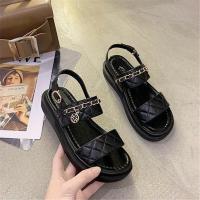 ราคา Women Sandals รองเท้าแตะหญิง 2สี รองเท้าแตะรัดส้นผู้หญิง แฟชั่น รุ่นใหม่ กันลื่น ดำ ขาว ใส่สบาย รองเท้าผู้หญิง (19849469972)