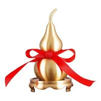 ราคา Feng Shui Decor Brass Wu Lou Gourd with Red Luck Strip for perfect Home DecorationTableBookshelfFull Brass Artifacts (18840199670)