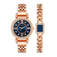 ราคา Anne Klein AK 2928NVRG นาฬิกาข้อมือผู้หญิงสี Rose Gold Blue (16942620817)
