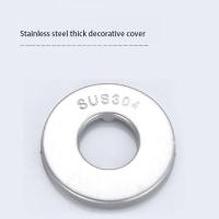 ราคา SUS304 Stainless Steel Angle Valve Hot and Cold Water Flow Control Valve Triangle Valve G1 2 Thread Bathroom Toilet Valve (20384407184)