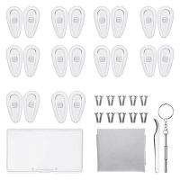 ราคา 10 Pairs Silicone Air Chamber Eyeglass Nose Pads Eyeglass Repair Kit Glasses Screws and Mini Screwdriver (19400189909)