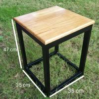 ราคา เก้าอี้หล็ก ทำจากเหล็กหล่องอย่างหนา ท็อปด้วยไม้ยางพาราโดนน้ำได้ ทำความสะอาดได้ ส่งฟรี (17525622388)
