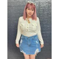 ราคา กระโปรงยีนส์กางเกงกระโปรงแต่งขาดเซอร์สาวอวบ Size S 40 (19274797512)