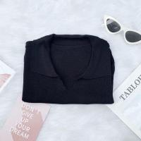 ราคา เสื้อครอปทอปคอปก เว้าอกทรงแขนค้างคาว พร้อมส่ง (12457814185)