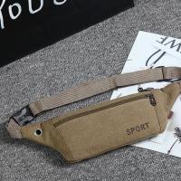 ราคา 08 H กระเป๋าคาดเอวกันน้ำ ผ้าแคนวาส สีผ้าดิบ สไตล์วินเทจ (18314552854)