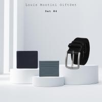ราคา Giftset Louis Montini ชุดกิฟท์เซต กระเป๋าหนังแท้ เข็มขัดหนังแท้ เหมาะสำหรับของขวัญ กระเป๋าผู้ชาย VTLM (18282253762)