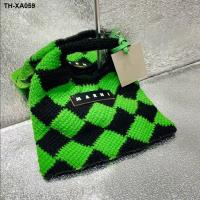 ราคา Marni ling bump color hand knitted woven bag Marni bag of new fund of 2022 autumn winters is fuzzy lady bags (19769801265)