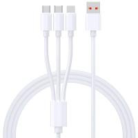 ราคา 3in1 สายชาร์จ USB ที่ชาร์จเร็ว66W 120W สำหรับ Apple Ipad iphone สายฟ้าผ่า สาย Android 66W 6A ดั้งเดิมสำหรับ Micro USB สายชาร์จเร็วแท้สายไฟ Type C For Samsung Huawei OPPO (19847346175)