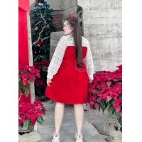 ราคา เดรสสาวอวบ อก38 48 ตรงเสื้อผ้าลูกไม้ ตรงเดรสสีแดงผ้ากำมะหยี่และผ้าวูลเวฟ สวยหรูดูแพง ฮ966 (21089336884)