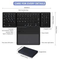 ราคา JOMAA Foldable Keyboard Bluetooth Wireless Keyboard With Touchpad Portable keyboard Ultra Slim Pocket Folding Keyboard For Windows Android IOS OS HMS Tablet PC (19407437492)