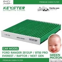 ราคา KEY STER MICRON GREEN กรองแอร์ FORD RANGER EVEREST RAPTER กรองฝุ่น PM2 5 PM0 3 ได้ถึง 99 (21019214951)