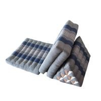 ราคา Three Fold Thai Cushion 50x167x26 cm LxWxH 100 Natural Kapok Filling Foldable Thai Mat with Triangle Cushion Headrest Thai Pillow หมอนขิด หมอนสามเหลี่ยม สิบช่องสามพับ ลายขิดผ้าไทย (20950370770)