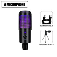 ราคา XGES ไมค์คอนเดนเซอร โลหะทั้งหมด RGB ไมค์ร้องเพลง อินเตอร์เฟส USB ไมค์เกมมิ่ง ไมค์อัดเสียง การปรับระดับเสียง (20948725452)