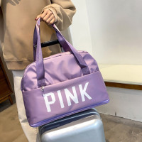 ราคา BG30 กระเป๋าเดินทาง กระเป๋าเสื้อผ้า Pink แบบ 2 ชั้น ใบใหญ่จุใจ ใส่ของได้เยอะมาก ด้านหลังมีช่องเสียบกับกระเป๋าเดินทางได้ (20944282259)