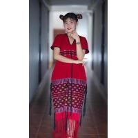 ราคา เสื้อกะเหรี่ยงสวยๆ เสื้อสาวกะเหรี่ยง ผ้าทอกะเหรี่ยง ผ้าทอมือ มะโมเดรส mamoe dress (20941787872)