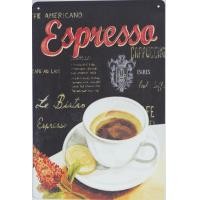 ราคา ป้ายสังกะสี ป้ายวินเทจ รูปกาแฟ ขนาด 20 30 ซม (20345906573)