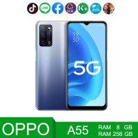 ราคา OPPO A55 5G โทรศัพท์มือถือ 6 5 นิ้ว แรม8 รอม256 GB แบตเตอรี่ 5000mAh Android11 ติดฟิล์มกระจกให้ฟรี ฟรีเคสใส ประกันร้าน 1 ปี (19767131039)