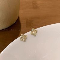 ราคา MIAOYA Fashion Jewelry Shop อเนกประสงค์ ฝังเพทาย Four Leaf Clover Star Studs Earrings For Women S925 เข็มเงิน INS Hot Item (20976164016)