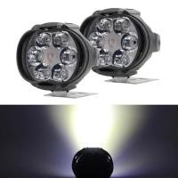 ราคา 2ชิ้นไฟหน้ามอเตอร์ไซค์ LED 6ดวงสปอร์ตไลท์กันน้ำสว่างมากสกู๊ตเตอร์เสริมบาร์ LED 12V อเนกประสงค์ (21170178986)