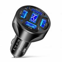 ราคา 4พอร์ต USB ที่ชาร์จแบตในรถ66W ชาร์จเร็วอะแดปเตอร์ชาร์จในรถยนต์โทรศัพท์มือถือรถยนต์3 0สำหรับ Iphone 14 13 Xiaomi Mi Samsung (20160197868)