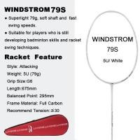 ราคา Lining Badminton Racket Windstorm 79S WS79H แร็กเกตไม้แบดมินตัน Lining กันลม79S WS 79H Superlight 79G แร็กเก็ตขั้นสูงสำหรับมือสมัครเล่น (20929549970)