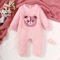 ราคา บอดี้สูทชุดหมีลายพิมพ์แขนยาวหมีสีชมพูชุดจั๊มสูทเด็กทารกหญิงแรกเกิดฤดูใบไม้ร่วง (19982265363)