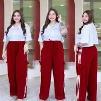 ราคา คาโก้แทบ กางเกงคาโก้ขายาว มีแถบ ผ้าวูลเวฟ สำหรับสาววบ ใส่สวยผ้านุ่ม (20892206166)