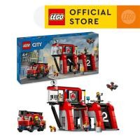 ราคา LEGO City 60414 Fire Station with Fire Engine Playset 843 Pieces (21232092081)