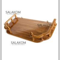 ราคา SLK หิ้งพระ ไม้สัก หิ้งสำหรับวางพระ ติดหนัง ขนาด 70 36 ซม มุมหยัก หิ้งพระไม้สักแท้ สีเคลือบเนื้อไม้ หิ้งพระไม้สักแขวนผนัง Buddhas shelf (19852383257)