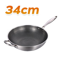 ราคา กระทะรังผึ้ง non stick ขนาด 34cm กระทะสแตนเลส pan กระทะเกาหลี กระทะก้นลึก กะทะเหล็ก กระทะทรงกลม กระทะไม่ติดกระทะ Teflon Cooking กระทะทอด (20960510548)