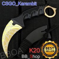 ราคา K20 Karambit Knife Web มีดพก มีดคารัมบิต มีดเดินป่า มีดใบตาย มีดควง ใบคมและแหลม ลายแมงมุม สีทอง (2033222202)