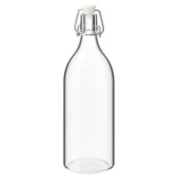 ราคา ขวดแก้ว IKEA มีจุกล็อก แก้วใส ความจุ 1 ลิตร (21050771654)