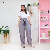ราคา 9909 กางเกง เอวสูง ขายาว อัดพลีท เอวขนมจีบ ขาตัดปลาย แต่งขอบ ระบาย สไตล์เกาหลี (21247057290)