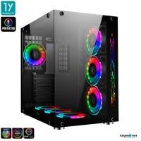 ราคา เคสคอมพิวเตอร์ Tsunami Protector Vision Sound Sync ARGB Panorama Tempered Glass ATX Gaming Case with Protector 1262 12CM ARGB Cooling Fan 7 รับประกันสินค้า 1 ปี (799492791)