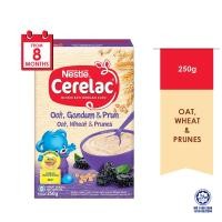ราคา Nestle Cerelac ซีรีแล็ค รสโอ๊ตผสมแป้งและพรุนอาหารเสริมสำหรับเด็ก 8 เดือนขึ้นไป ขนาด 250 กรัม (10525729916)