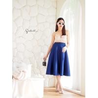 ราคา กระโปรงผ้าโฟม 7 ชิ้น ยาวคลุมเข่า มีซิปหลัง freesize เอวยืด 25 34 นิ้ว ยาว27นิ้ว (17421819472)