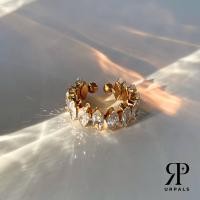 ราคา URPALS แหวนStainless ชุบทอง18K ฝังเพชร CZ High Quality งานเรียบหรู ดีไซน์เก๋ ใส่ออกงานได้ (21123767839)