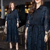 ราคา Maxi dress ผ้าลูกไม้เกรดพรีเมี่ยม ลายลูกไม้สวยมากค่ะ ดีเทลตีเกล็ดช่วงอก ชายกระโปรงจับจีบระบาย มาพร้อมเชือกผูกเอว เดรสมีซับในทั้งชุด ใครที่มองหาชุดสวยๆเกรดขึ้นห้างใส่ออกงานหรูๆ ต้องตัวนี้เลยค่ะ มี 5 สี