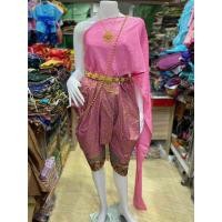 ราคา ชุดไทยผู้หญิง เซตโจงกระเบนผ้าพิมพ์ทองใส่คู่สไบเจ็ดการ์ด (20518553602)