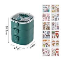 ราคา ปิ่นโตใส่อาหาร ปิ่นโตไมโครเวฟ ปิ่นโตทรงสี่เหลี่ยม ปิ่นโต 2 3 ชั้น พร้อมช้อนในตัว (15994169995)