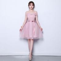 ราคา ใหม่ ชุดมินิเดรส แฟชั่นเพื่อนเจ้าสาว สีชมพู สไตล์เกาหลี สําหรับเจ้าสาว (20473985877)