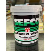 ราคา สีน้ำ สีทาบ้าน สีทาภายใน เซฟโก้ สีน้ำอะคริลิคแท้ 100 แม่สีขาว เบอร์ 555 SEFCO มี 2 ขนาด 918 ลิตร (1289380149)