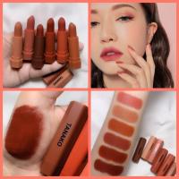 ราคา ลิปเซ็ตTanako ได้6แท่ง 6เฉดสีฮิต เม็ดสีแน่น กลบสีปากมิด เนื้อกึ่งแมท เกลี่ยง่าย โทนสีส้ม ส้มอิฐ แดงก่ำ สีน้ำหมาก ขายดีมาก set lip (10360187219)