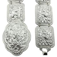 ราคา March jewelry เครื่องประดับแบบไทย ๆ เข็มขัดเงินโบราณของผู้หญิง เครืองประดับโบราณเข็มขัดดอกไม้อีสานชุดล้านนาไทหัวเข็มขัดเงินโบราณสีทอง (7499941713)