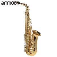 ราคา ammoon Eb Alto Saxophone E Flat Sax 802 Key Type Woodwind Instrument with Cleaning Brush Cloth Gloves Strap Padded Case (19644523641)