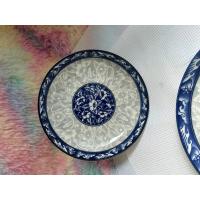 ราคา เพิ่ม รุ่น 9 นิ้ว จานเซรามิค จานกระเบื้อง ทรงบัว ลายคราม รุ่นยอดนิยม ขนาด 6 7 8 นิ้ว (20959420529)