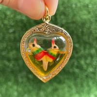 ราคา จี้สาริกาลิ้นทอง รูปหัวใจ ใส่กรอบชุบทองไมครอน (20956967526)